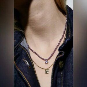 ZARA NWT PACK OF MEDALLION GLASS NECKLACES